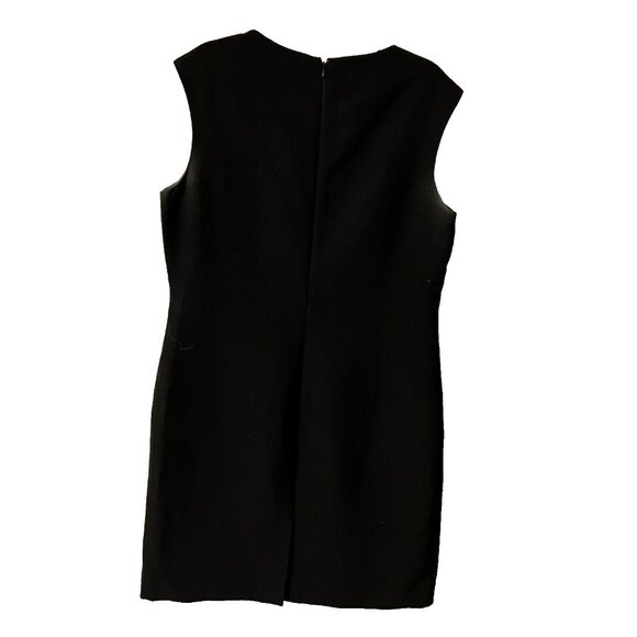 Tahari Dress Orange Red Black 10 Career Church Stretch Sheath Floral Summer - Picture 4 of 5